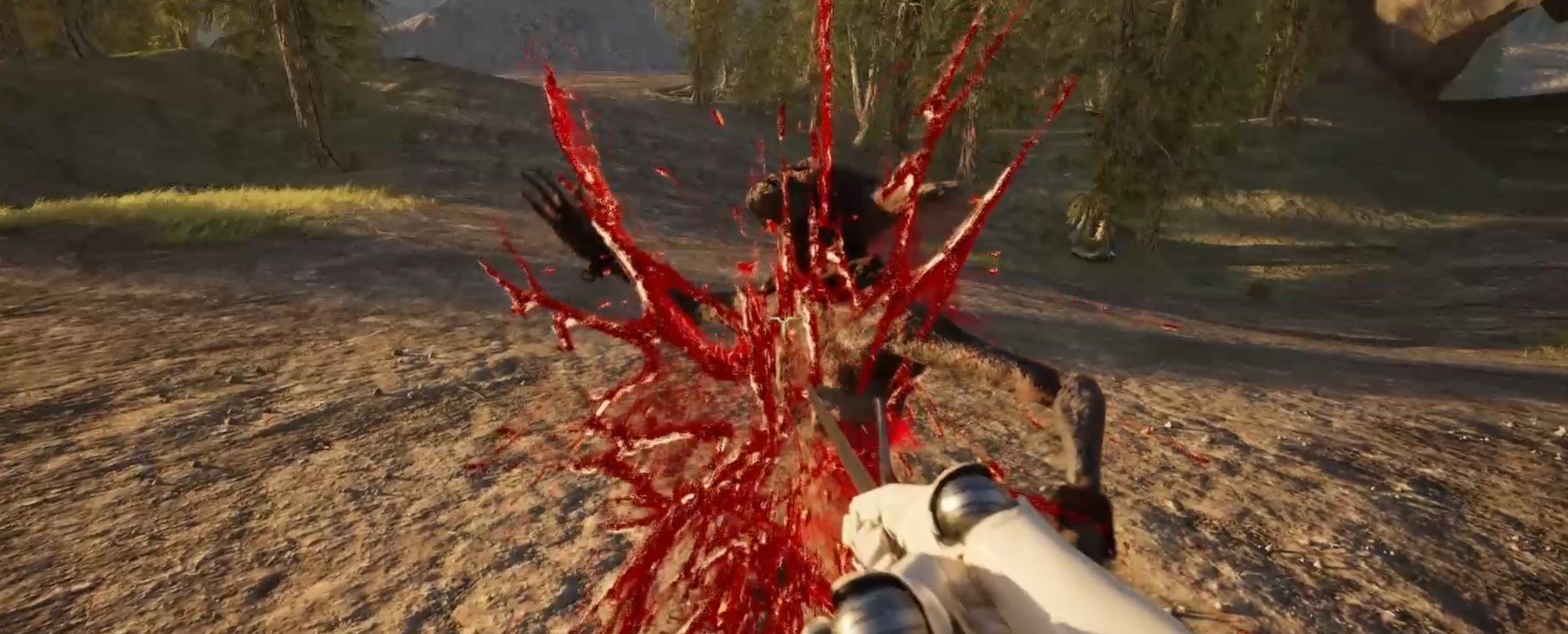 PROFANUM — heavy impact strike, blood VFX on enemy